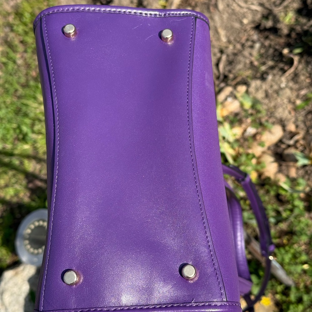 Coach Mini Crosby Carryall Handbag in Stunning Violet Purple Leather - Picture 8 of 10